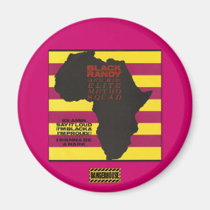 Rnd. Aimant Idi Amin excité noir Dangerhouse