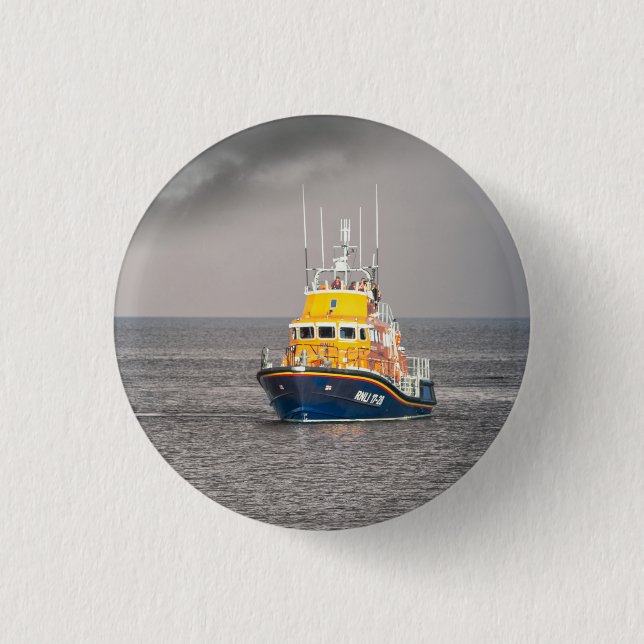 RNLI Lifeboat 1 Inch Round Button (Front)