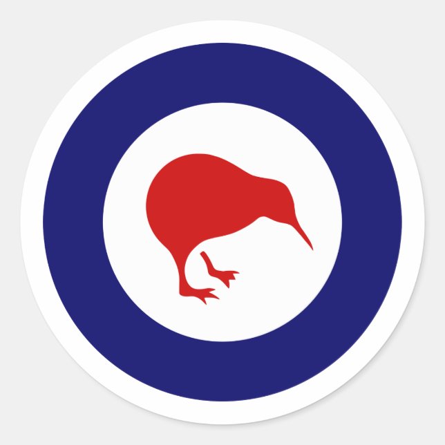 Rnzaf roundel, New Zealand Classic Round Sticker (Front)