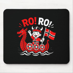 Ro ro funny norway cartoon norse ship norway flag mouse pad