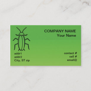 roach bug outline business card