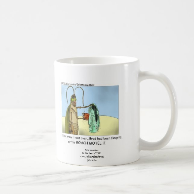 Roach Motel Funny Caricature Café Mug (Droite)