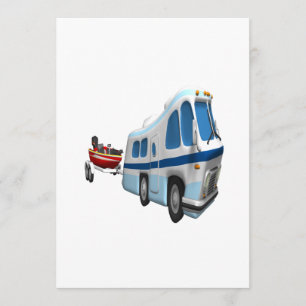 Road And Boat Trip Invitation