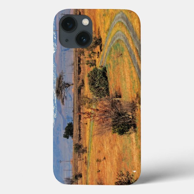 Road And Snow-Capped Cathedral Range, Champagne Case-Mate iPhone Case (Back)
