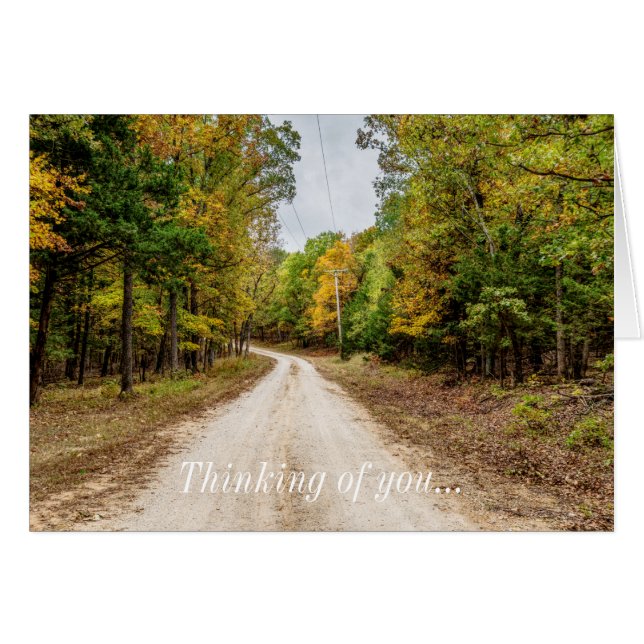 Road At Seasons Changez De Pensée De Votre Carte (Devant Horizontal)