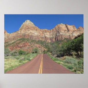 Road at Zion National Park USA Poster