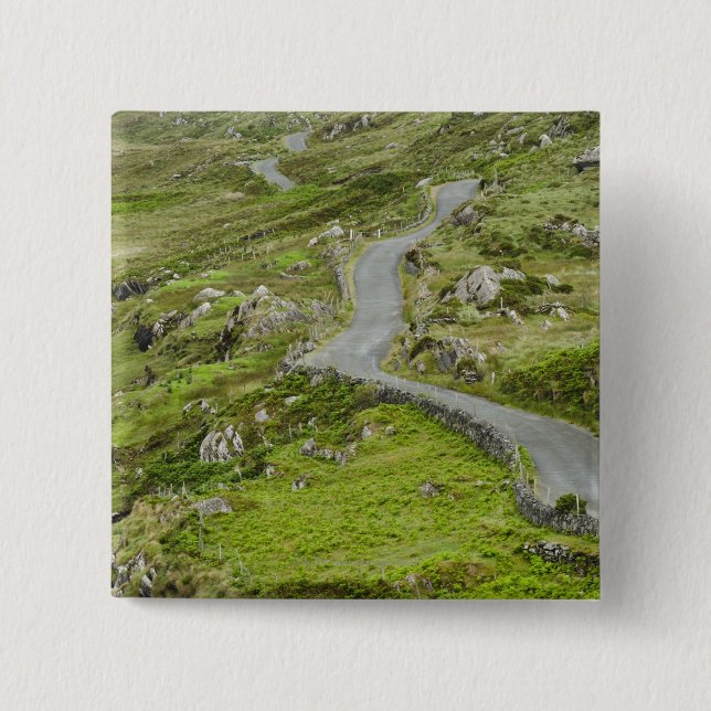 Road between Ballaghacahreen and Caherkeen. 2 Inch Square Button (Front)