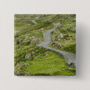 Road between Ballaghacahreen and Caherkeen. 2 Inch Square Button