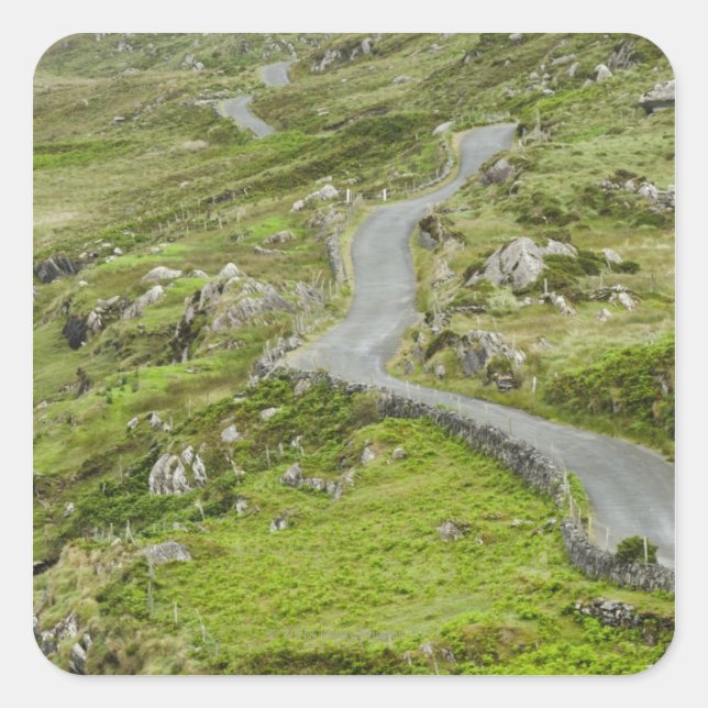 Road between Ballaghacahreen and Caherkeen. Square Sticker (Front)