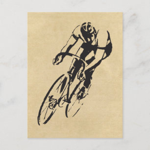 Road Bike Racing Postcard
