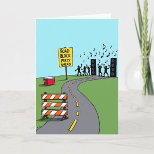 Road Block Birthday Bash Card