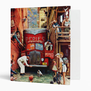 Road Block by Norman Rockwell Binder