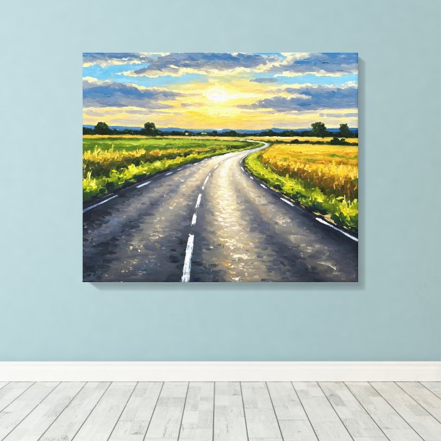 Road Canvas Print (Insitu(Wood Floor))