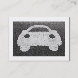 Road Car Symbol (Bordered) Business Card