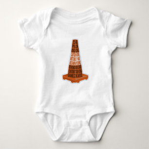 Road Cone Orange Taraffic cone Baby Bodysuit