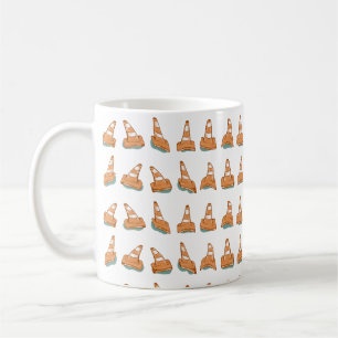 Road Cone Pattern Coffee Mug