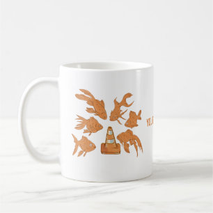 Road Cones and orange goldfish Coffee Mug