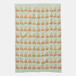 Road cones kitchen towel