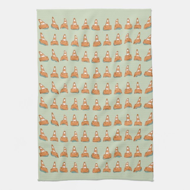 Road cones kitchen towel (Vertical)