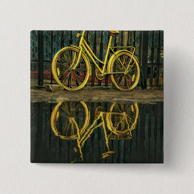 Road cyclist gifts 2 inch square button (Front)