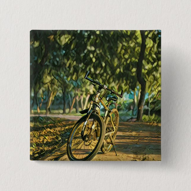 Road cyclist gifts 2 inch square button (Front)