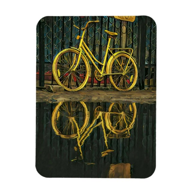 Road cyclist gifts magnet (Vertical)