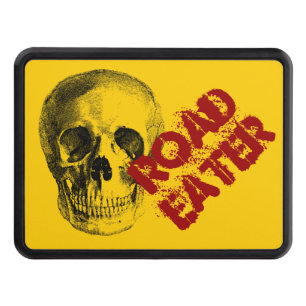 Road Eater Skeleton Skull Trailer Hitch Cover