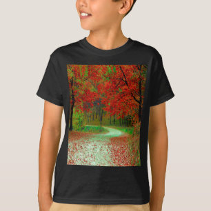 ROAD FOREST TREES BOTANICAL NATURE LANDSCAPE T-S T-Shirt