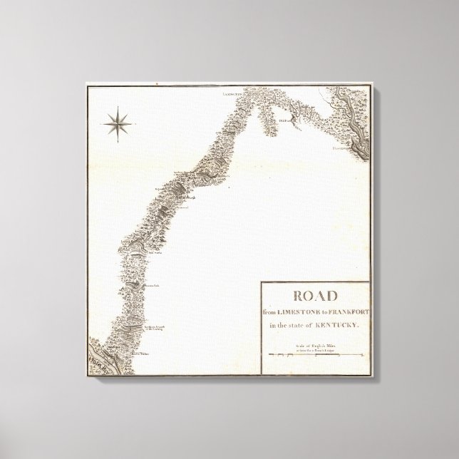 Road from Limestone to Frankfort Canvas Print (Front)