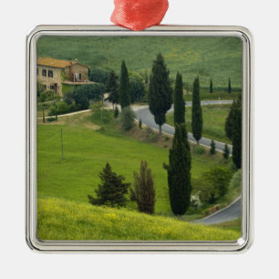 Road from Pienza to Montepulciano, 2 Metal Ornament