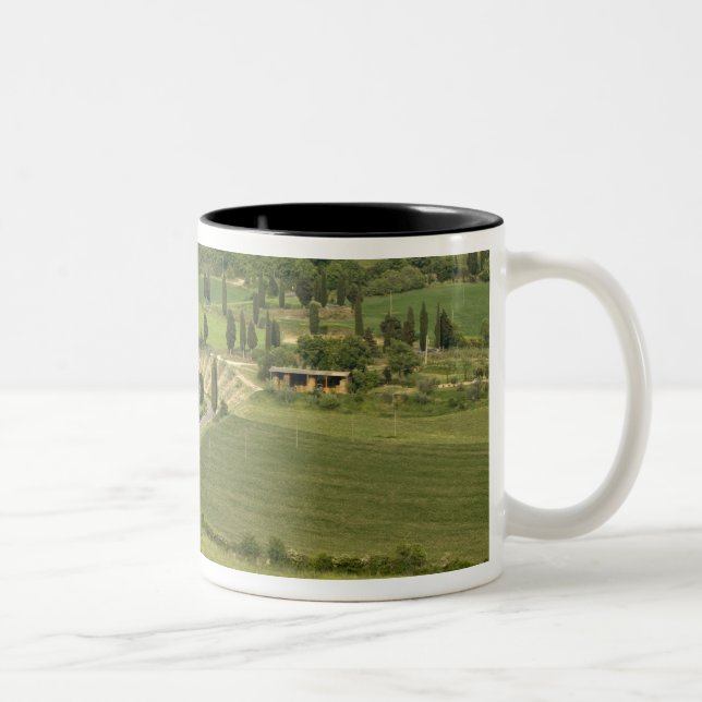 Road from Pienza to Montepulciano, Two-Tone Coffee Mug (Right)