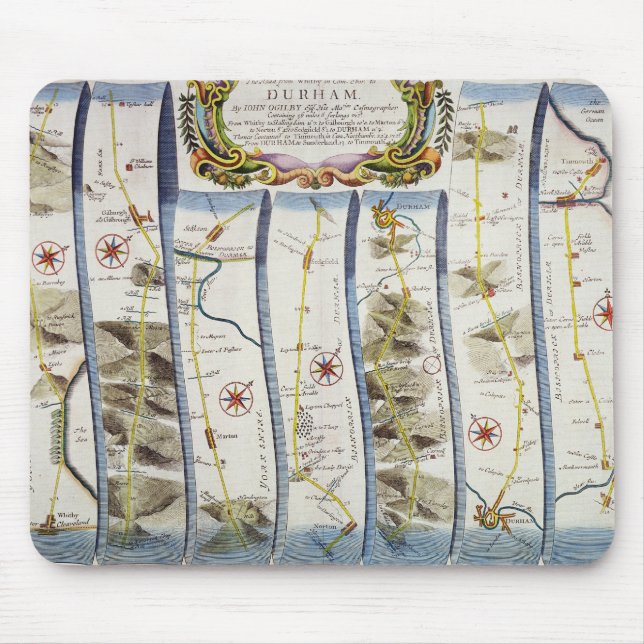 Road from Whitby to Durham Mouse Pad (Front)