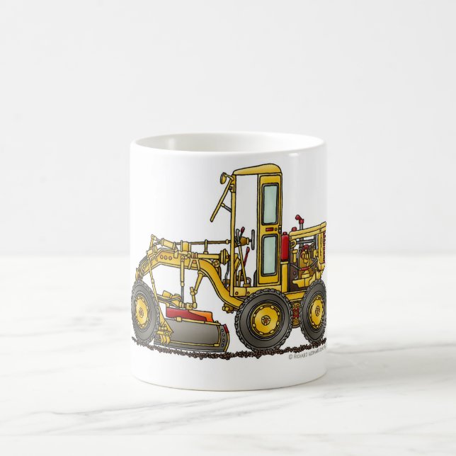 Road Grader Dirt Scraper Construction Mugs (Center)
