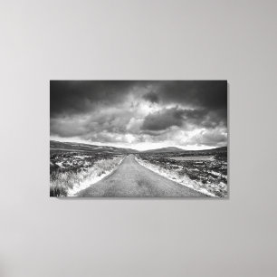 Road in Rainstorm Canvas Print