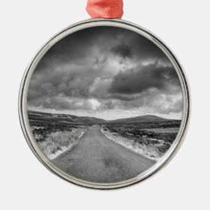 Road in Rainstorm Metal Ornament