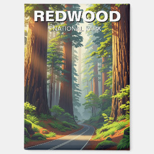 Road in Redwood National Park Magnet