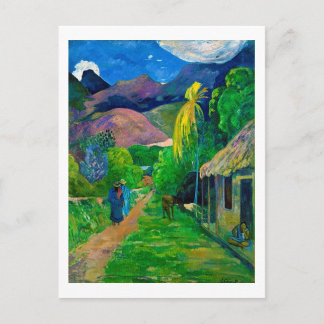 Road in Tahiti, Gauguin Postcard (Front)