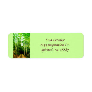 Road in the Woods Address Label