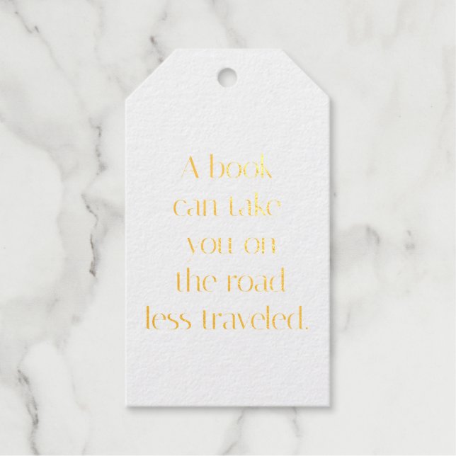 Road Less Travelled Foil Gift Tag (Front)