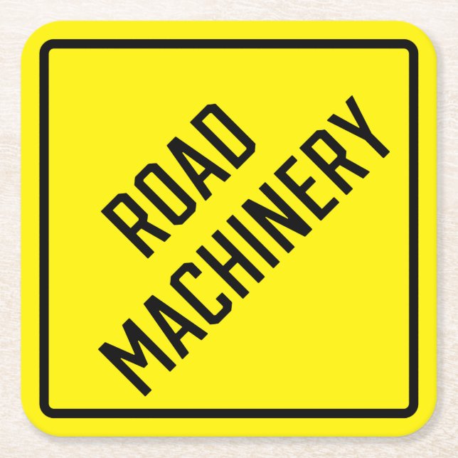 Road Machinery Paper Coaster (Front)
