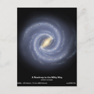 Road map to our Galaxy in the Milky Way Postcard
