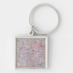 Road map United States Keychain