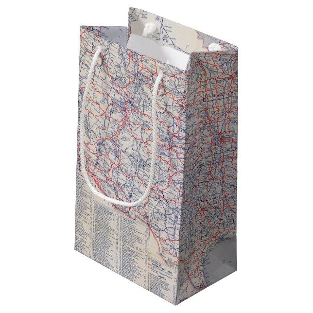 Road map United States Small Gift Bag (Back Angled)