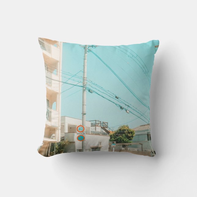 ROAD NEAR HOUSE THROW PILLOW (Front)