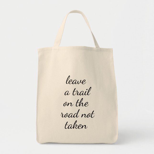 Road Not Taken Grocery Tote Bag (Front)