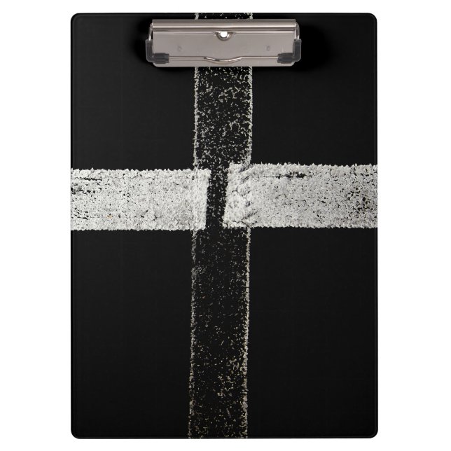 Road Painted Cross Lines Clipboard (Front)