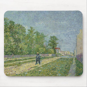 Road, Peasant Shouldering Spade, Van Gogh Fine Art Mouse Pad