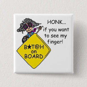 Road Rage Humour 2 Inch Square Button