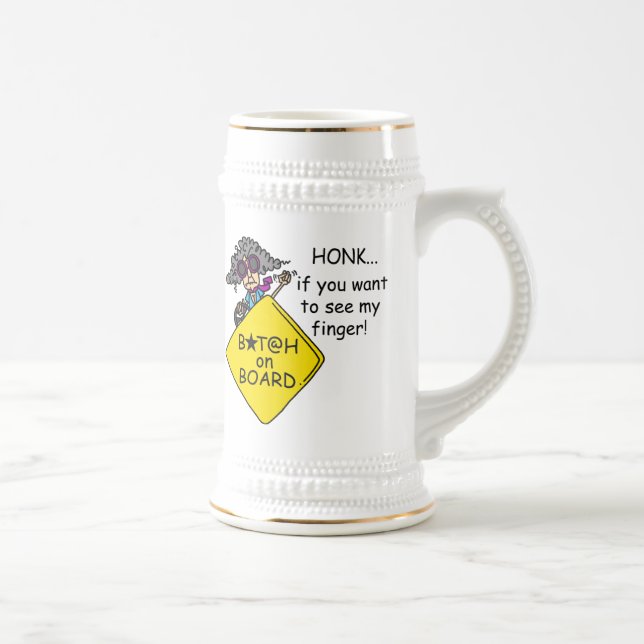 Road Rage Humour Beer Stein (Right)