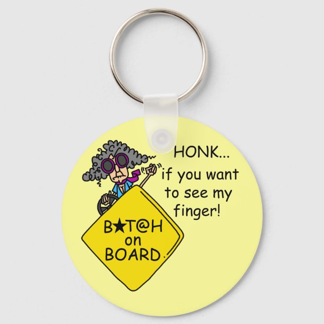 Road Rage Humour Keychain (Front)